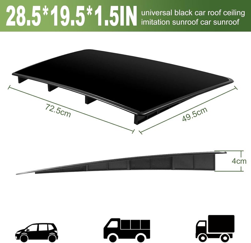 Donpida Car Sunroof Wind Deflector, Universal Car Sunroof Cover, Vent Insulator with Insulation Waterproof Surface, Moonroof Visor, with Waterproof Double Side Tape 28.5×19.5×1.5 Inch - Image 2